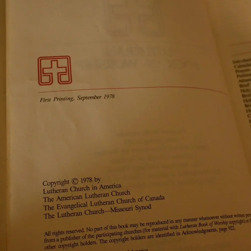 Lot of 3 Lutheran Books Small Catechism Service Worship Liturgical